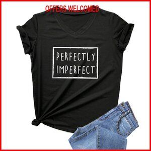 Soft Cotton V-Neck Graphic Tee Short Sleeve Casual T-Shirt